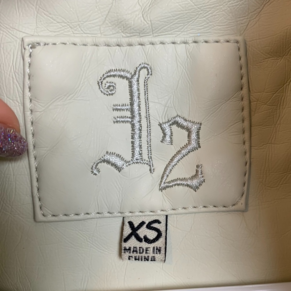 j2 Jou Jou Cream Faux Vegan Leather Jacket - Picture 3 of 9